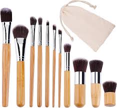 makeup brush natural bamboo soft