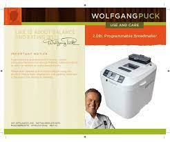 wolfgang puck bbme0070 use and care