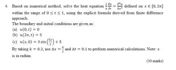 Solve The Heat Equation Chegg