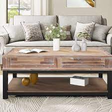 Solid Wood Lift Top Coffee Table With