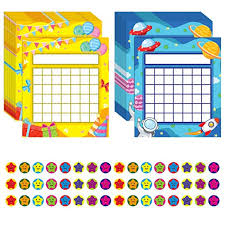 60 Pack Classroom Incentive Chart In 2 Designs With 1056 Star Stickers
