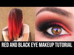 red and black eye makeup tutorial to