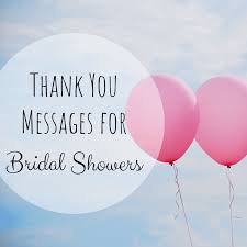 bridal shower thank you note