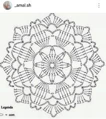 Instagram _amal Sh Crochet Motif Diagram Crochet Doily