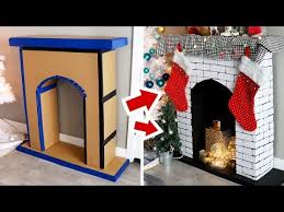 Make Diy Faux Fireplace Using Cardboard