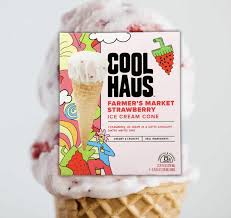 market strawberry ice cream cones