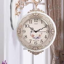 Nordic Double Sided Clock Wall Light