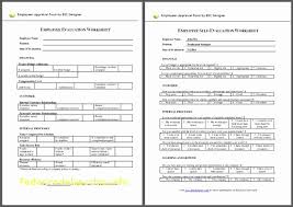 Employee Self Assessment Template Unique Employee Evaluation Form