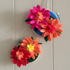 Links preceded by a plus sign (+) require free registration (to that particular site, not to embroidery pattern. Zinnia Felt Flower Embroidery Hoop Art Favecrafts Com