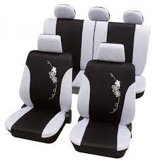 Mazda 2 Seat Covers Black White