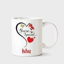 Ishu Name Ceramic Coffee Mug (White ...