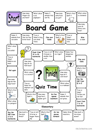 board game quiz time easy english