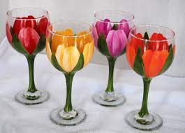 Glass Painting Designs On Wine Glasses