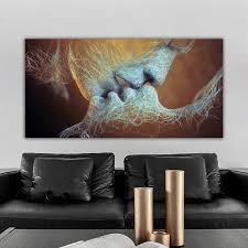 Kissing Couple Canvas Painting Couple