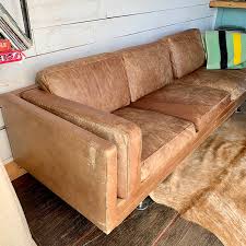 Vintage Leather Mid Century Couch