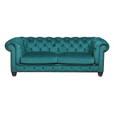 teal velvet chesterfield sofa