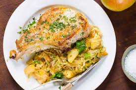 skillet pork chops with cabbage recipe