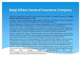To buy a ulip plan offline, get in touch with an insurance agent or visit the nearest branch of bajaj allianz life insurance co. Ppt Bajaj Allianz General Insurance Powerpoint Presentation Free Download Id 7598808