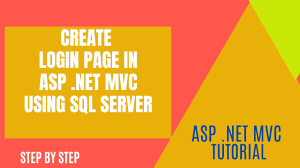 login page in asp net mvc application