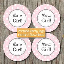 Printable baby shower favor tags. It S A Girl Printable Baby Shower By Bumpandbeyonddesigns On Zibbet