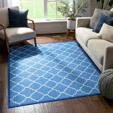 well woven kings court brooklyn trellis modern blue area rug size 3 3 inch x 4 7 inch