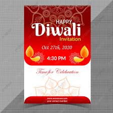 happy diwali invitation poster template