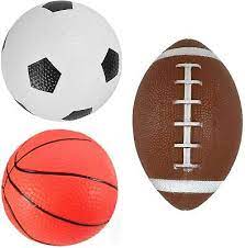 3 mini sports football basketball
