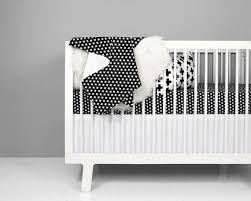 modern crib bedding black and white