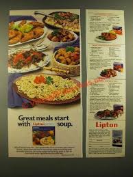 1 can (4 oz.) sliced mushrooms, drained. 1988 Lipton Onion Soup Ad Onion Baked Pork Chops Oriental Pepper Steak