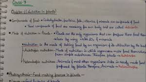cl 7 science ch 1 nutrition in
