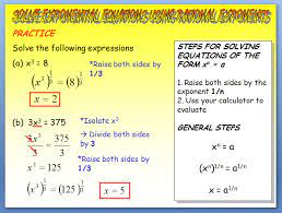 Solving Exponential Equations Solving