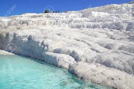 The plateau is similar to a lily or a bowl. Pamukkale Or Cotton Castle Denizli Province Pamukkale Turkey Stock Photo Picture And Royalty Free Image Image 54715693
