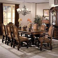 Room can be left for table service in the middle of a rectangular table, if desired. Crown Mark Neo Renaissance Double Pedestal Dining Table And Chairs With Traditional Upholstered Seats Wayside Furniture Dining 7 Or More Piece Sets