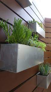 galvanized metal hanging planter box