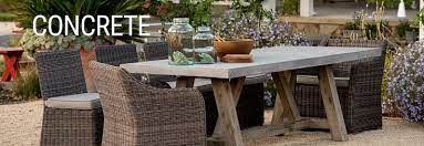 Concrete Outdoor Patio Dining Table And