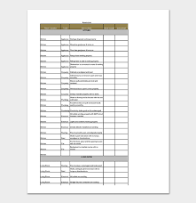 Punch List Template 14 Word Excel Pdf Format