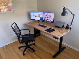 Frequent special offers and discounts up to 70% off for all products! Finished Ikea Gerton Tabletop Paired With Vivo Standing Desk Frame Diy