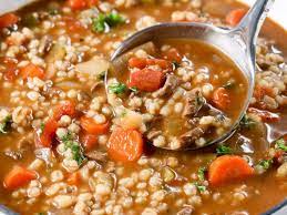 Classic Beef Barley Soup Recipe Food Recipes Healthy Vegetables  gambar png