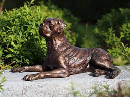 Boxer Dog Bronze Sculpture Canine Decor