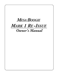 mark i user manual mesa boogie