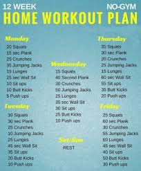 12 week no gym home workout plans