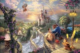 beauty and the beast by thomas kinkade