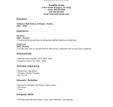 Resume Templates For Highschool Students Applying To College Free