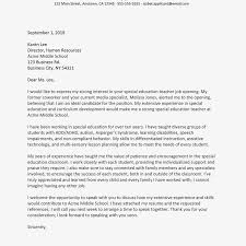 Special Education Cover Letter Example And Writing Tips