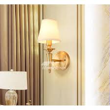 Gold Brass Bedside Wall Lamp Villa