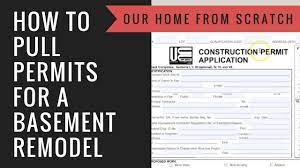 pull permits for a basement remodel