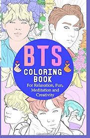 Beautiful stress relieving coloring nice coloring book, but the description saying it is 68 pages is deceptive. Amazon Com Bts Coloring Book For Relaxation Fun Meditation And Creativity Beautiful Stress Relieving Coloring Pages For Army And Kpop Fans I Purple U 5 5 In Rm Jimin V Jungkook Suga Jhope