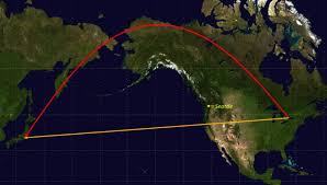 Image result for great circle route