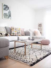 living room tour pink grey gold