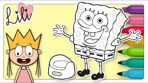 Spongebob Squarepants Is Potty Trained Too Drawing Spongebob Coloring Page With Princess Lili 16
